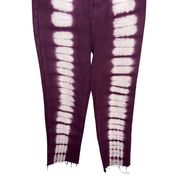 PacSun High Rise Straight Leg Jeans Purple Tie Dye Denim Pants Size 24 XXS - Picture 6 of 9